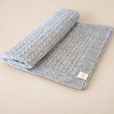 Baby Kaschmir Decke Milano grau meliert - 100% Cashmere
