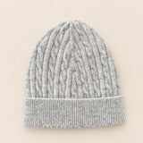 Baby Kaschmir Mütze Milano grau meliert - 100% Cashmere Newborn