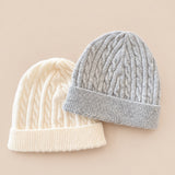 Baby Kaschmir Mütze Milano grau meliert - 100% Cashmere Newborn