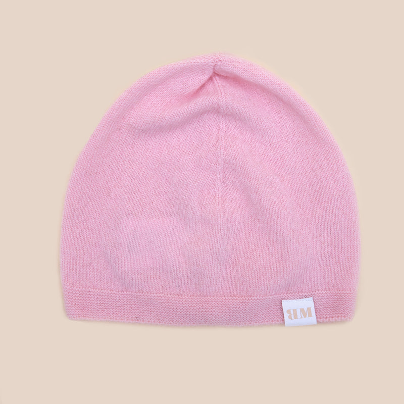 "Ferrara" hat made of 100% cashmere pink