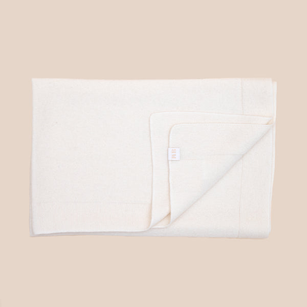 Blanket "Venezia" made of 100% cashmere off white 