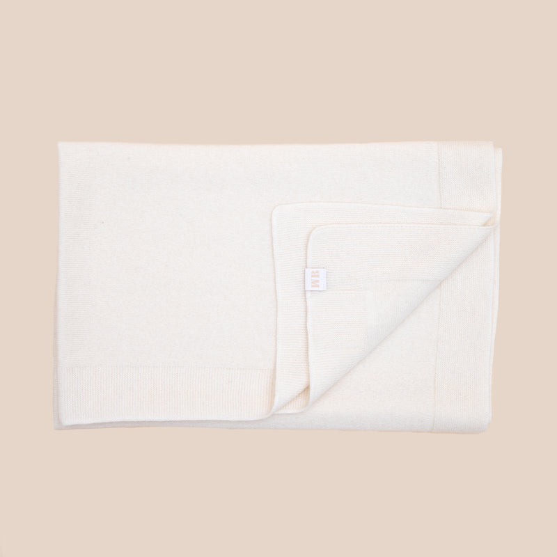 Blanket "Venezia" made of 100% cashmere off white 
