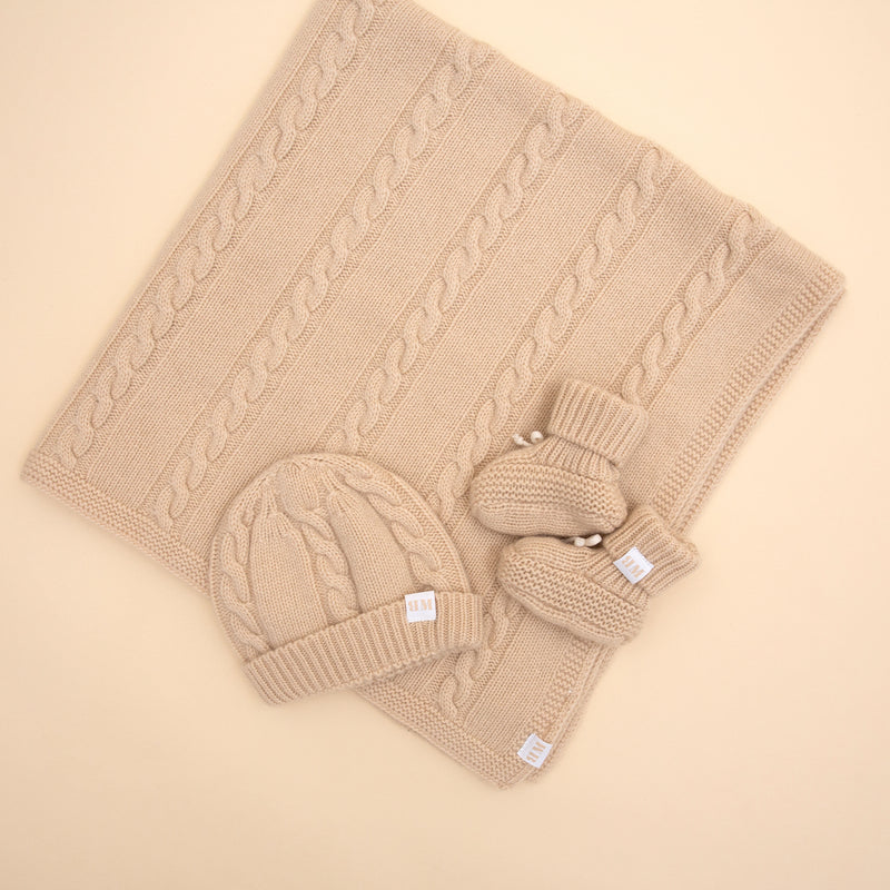 Blanket "Verona" made of 100% cashmere beige